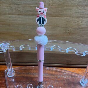New Pig Mom charm Ballpoint Pen Beaded rhinestone - new in package